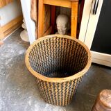Braided rattan basket