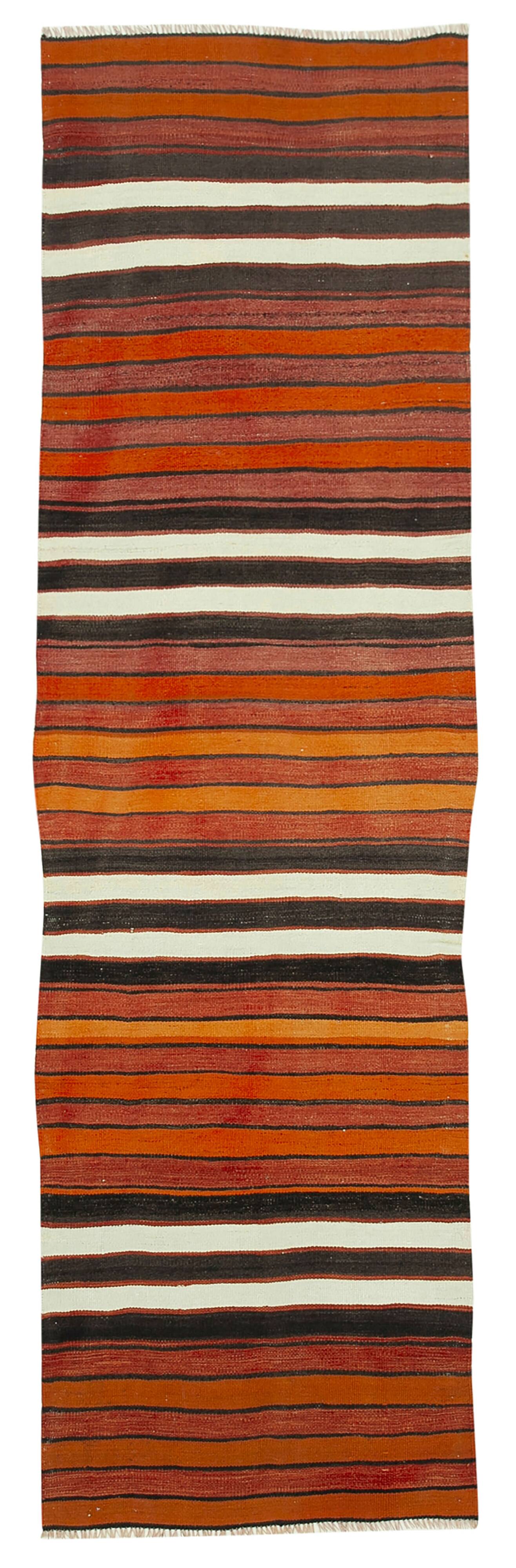 Turkish Handmade Vintage Anatolian Kilim 92 cm x 319 cm