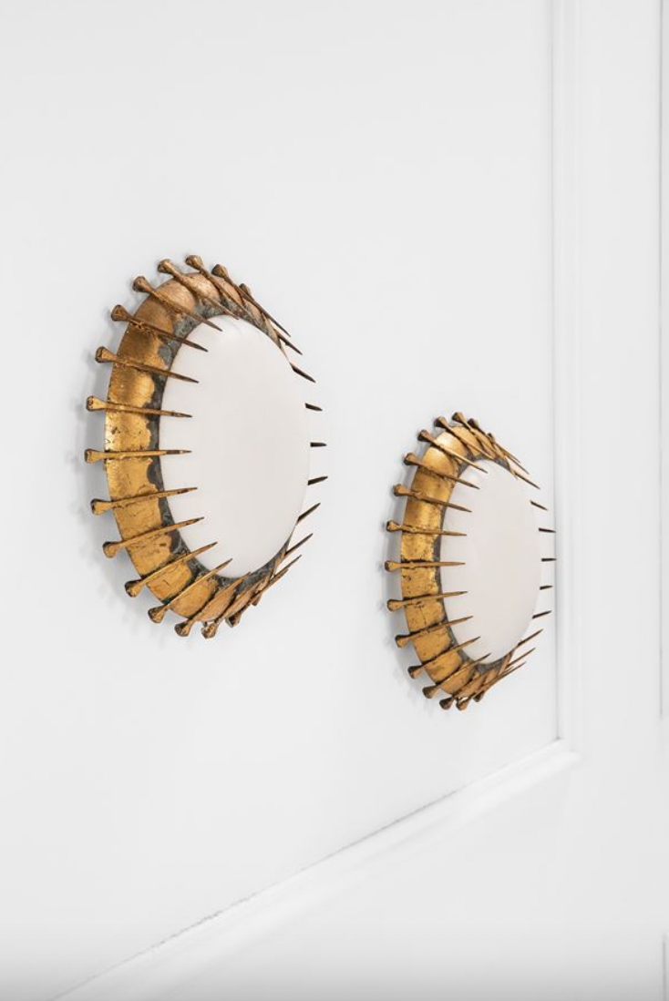 Set of 2 Brutalist sconces, France 1960s