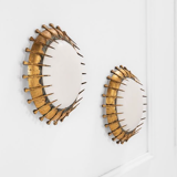 Set of 2 Brutalist sconces, France 1960s