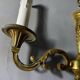 Pair of vintage gold wall sconces – Louis XVI style – 2 arms of