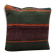 Handmade green purple wool cushion cover traditional kilim scatter pillow- 40x40cm