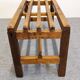 Wooden slatted display bench or support, France circa 1960.
