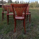 Set of 6 vintage bentwood bistro chairs