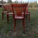 Lot de 6 chaises bistrot vintage en bois courbé