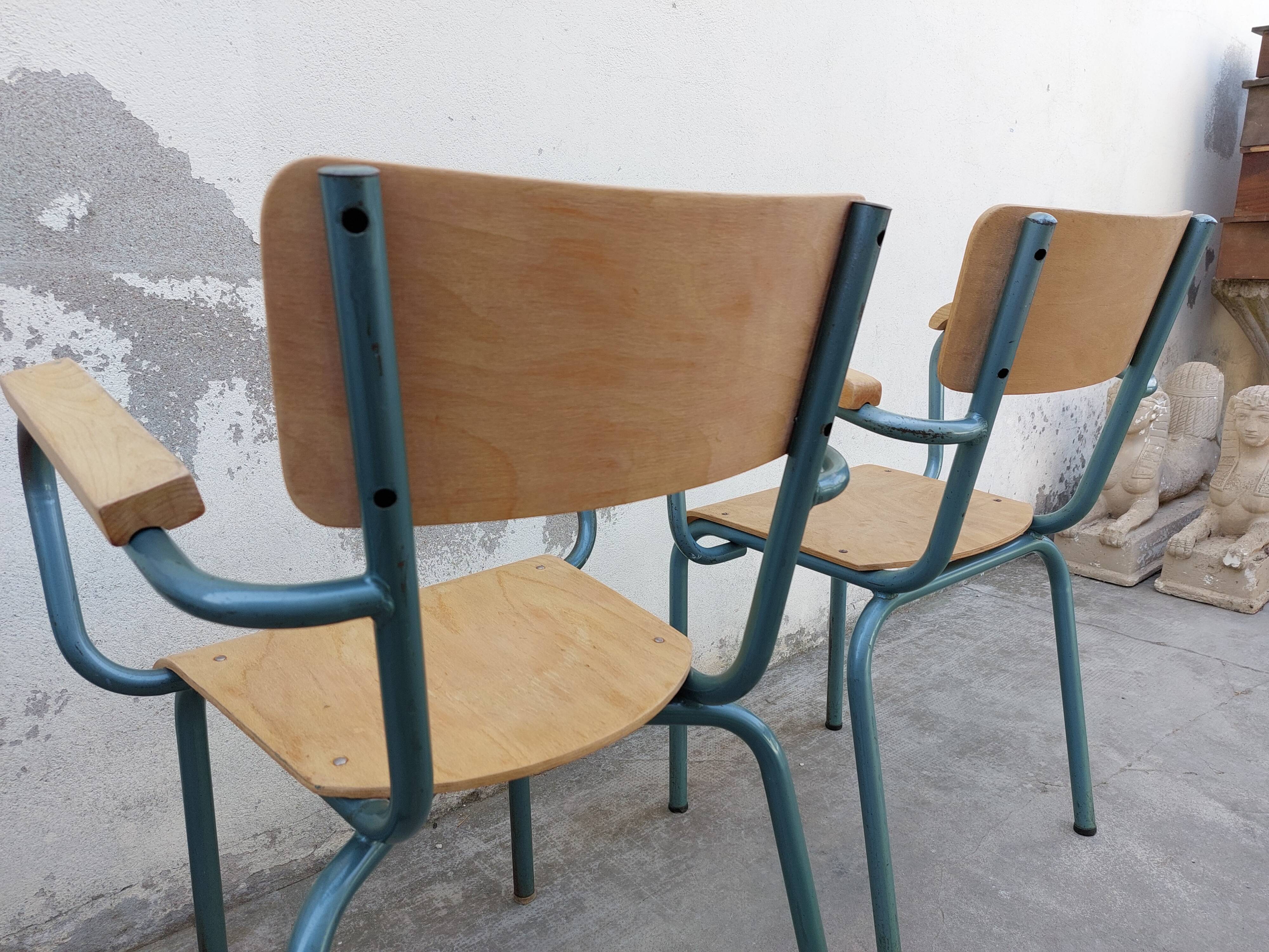 Pair of schoolmaster's chairs