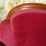 Voltaire armchair with ears and wheels