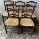5 Rustic chairs mulched around 1950