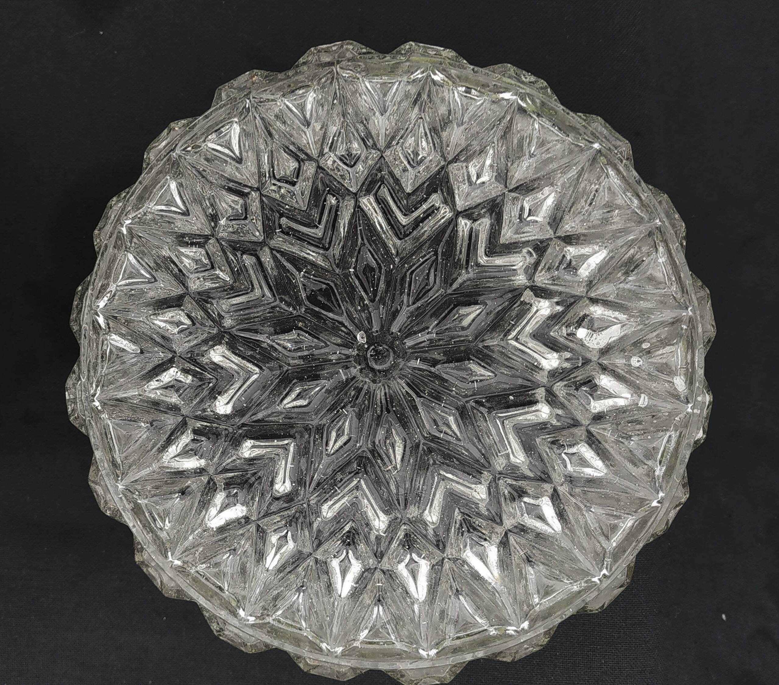 70s radial star round ceiling light
