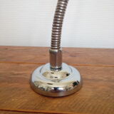 Ancienne lampe / applique d'atelier Elau ( Joseph Laurent ) en métal chromé , années 50
