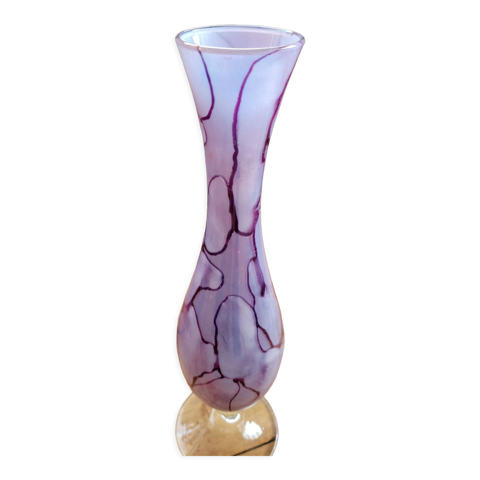 Marbled opaline vase