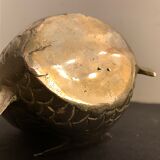 Koi fish vase, solid brass carp, Japan, late nineteenth century