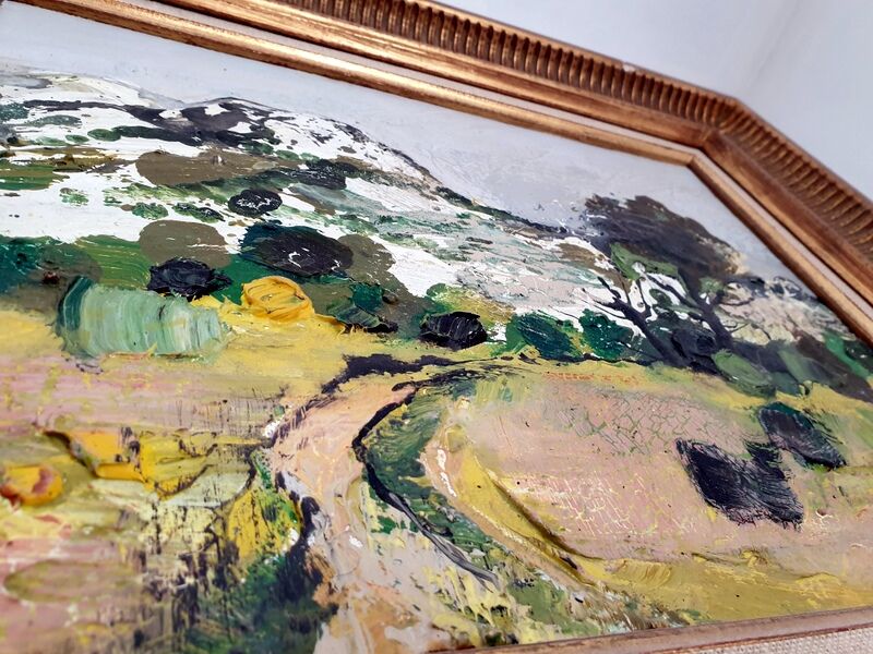 Huile sur toile - Campagne Provençal - Michel Jouenne