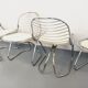 Set of 4 vintage Italian Gastone Rinaldi style chairs in chrome metal