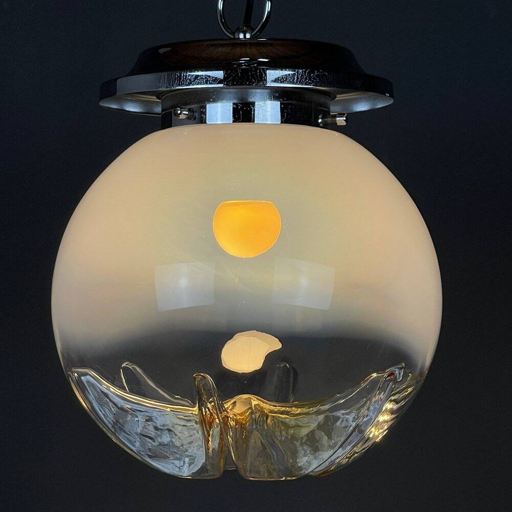 Large Murano glass pendant lamp by Mazzega, Italy, 1960s.