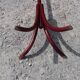 Wooden coat rack 5 vintage hooks