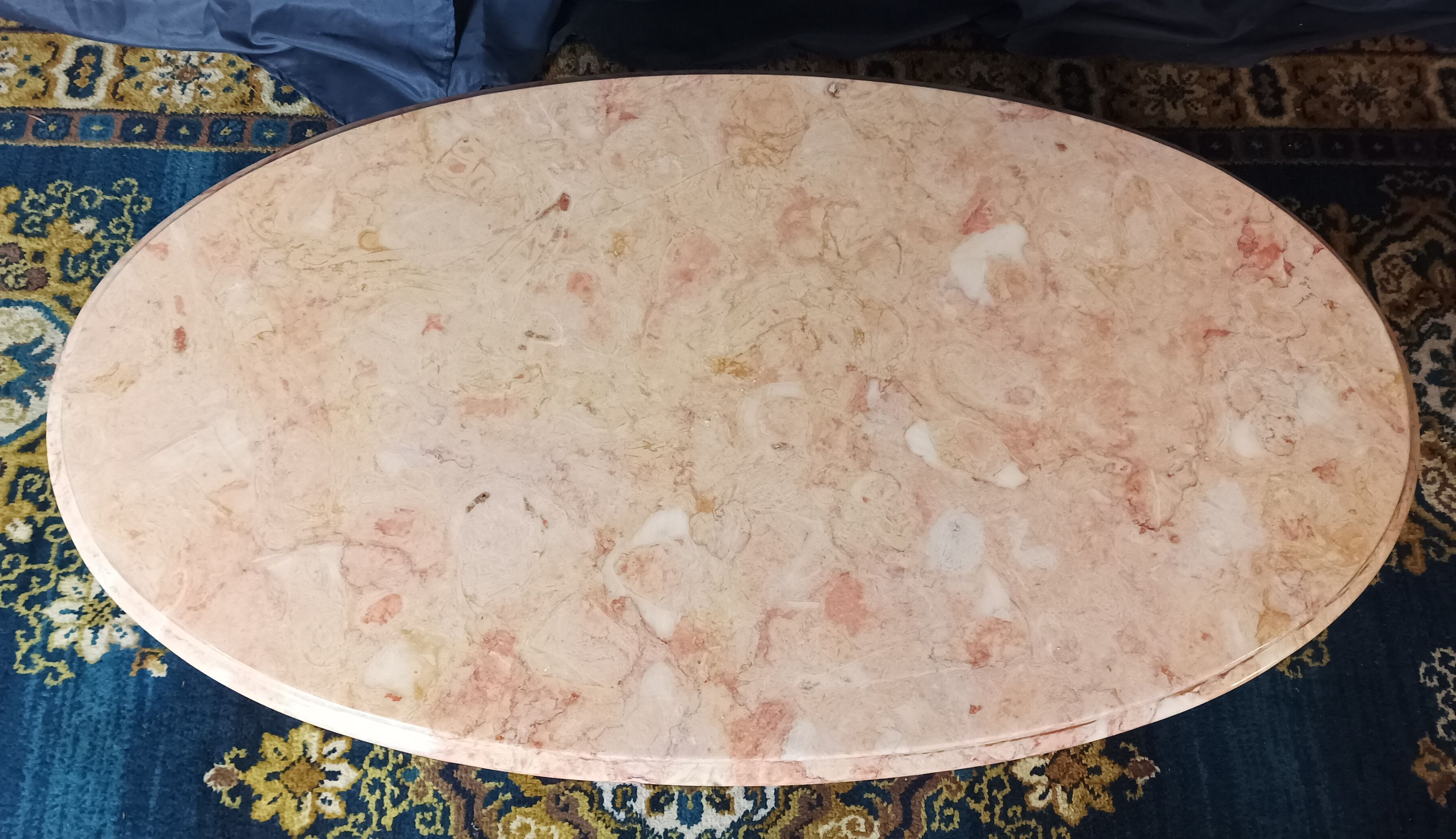 Coffee table in brass and marble 1960