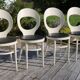 Chaise baumann mouette blanche skaï noir