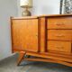 Enfilade 50s golden oak compass feet