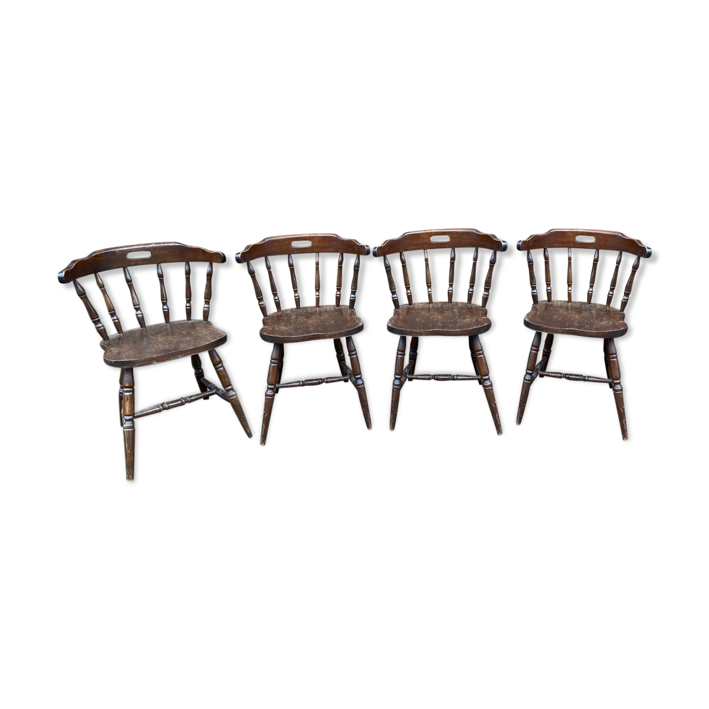Beautiful series of 4 old western style chairs