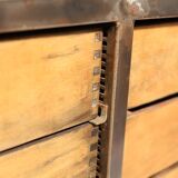 Industrial iron chest of drawers from the 1950s, Czechoslovakia