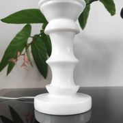 Vintage lamp base in white marble