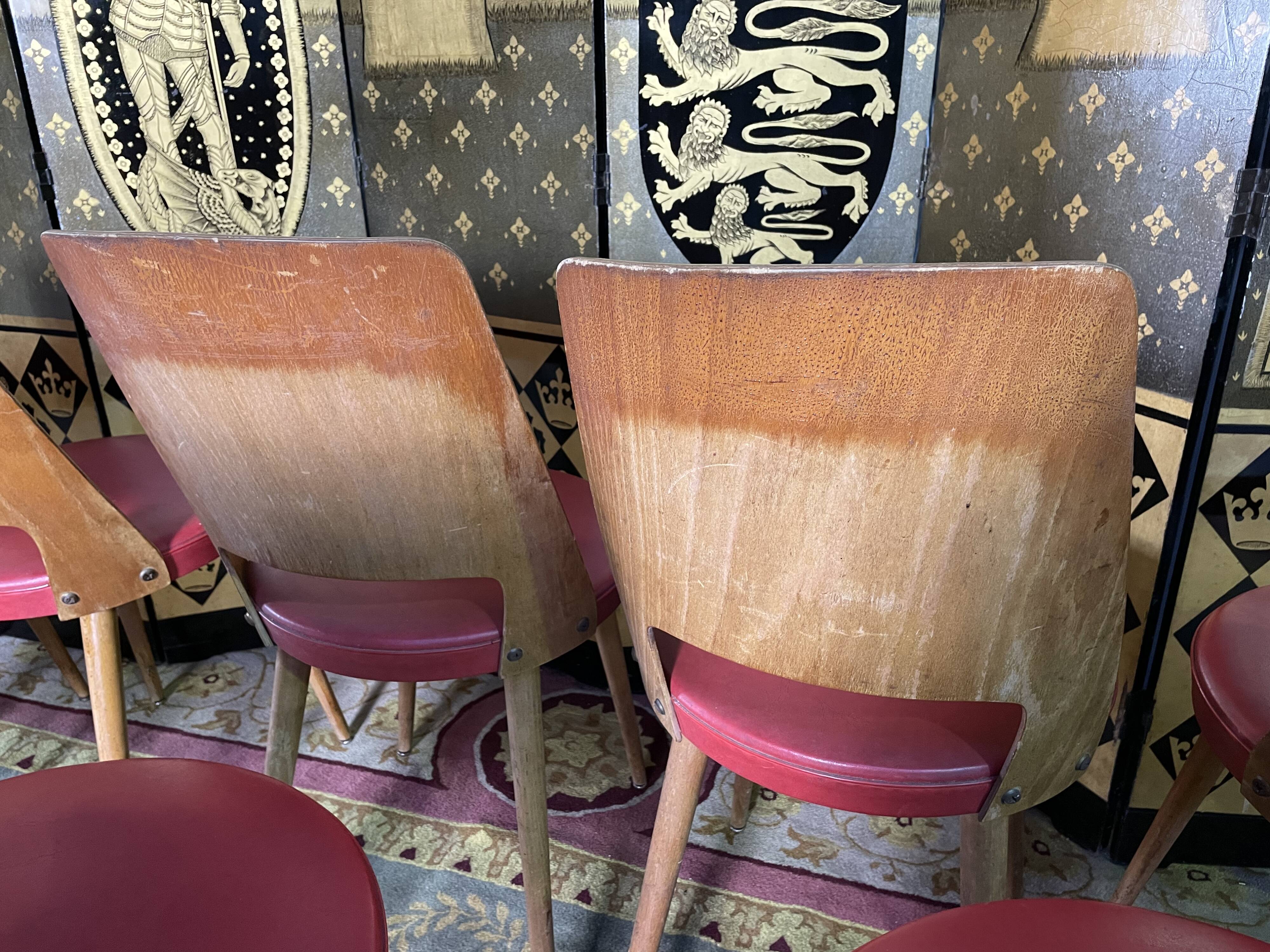 Suite of 8 baumann bistro chairs model Mondor