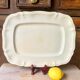 Large antique ivory serving dish from Sarreguemines