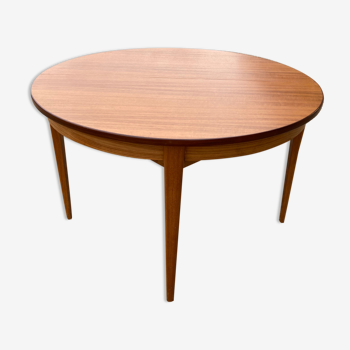 Table ronde scandinave avec rallonge