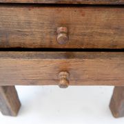 Tables de chevet ou table d'appoint rustiques en bois massif de style mid-century