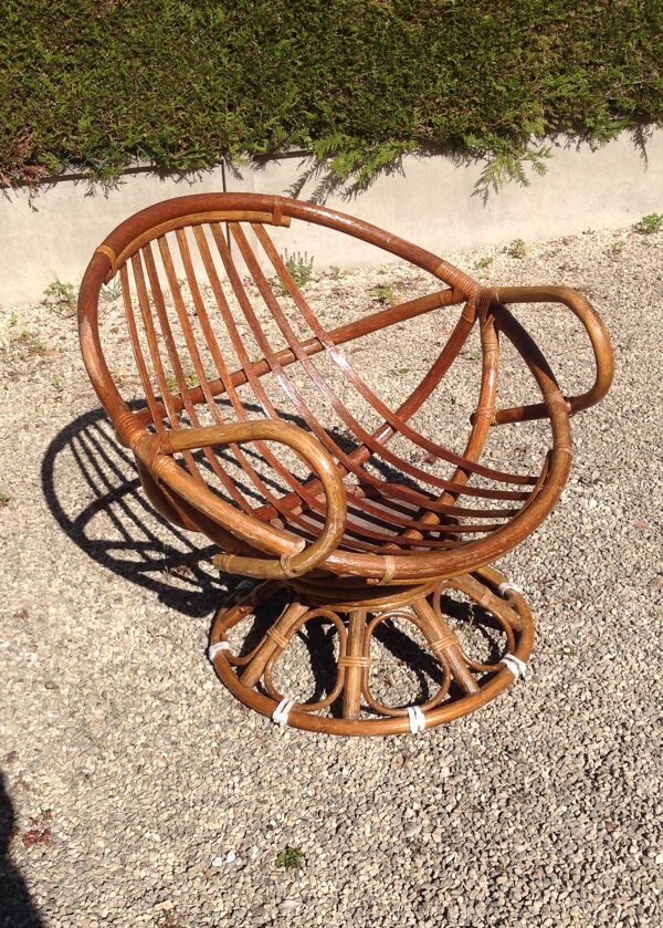 Grand fauteuil en rotin Ernest
