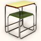 Table d'appoint Bauhaus en acier tubulaire, Tchécoslovaquie, années 1940