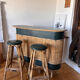 Vintage rattan bar