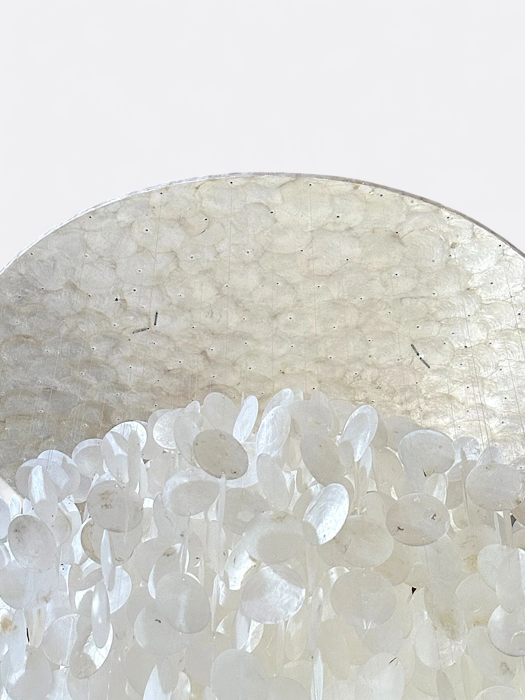 Grand lustre artisanal balinais en nacre - Terrah