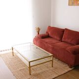 Vintage gold metal coffee table