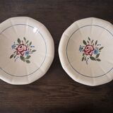Pair of round dishes Digoin Sarreguemines 9177