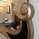 Miroir xxl néo baroque noir et doré années 80
