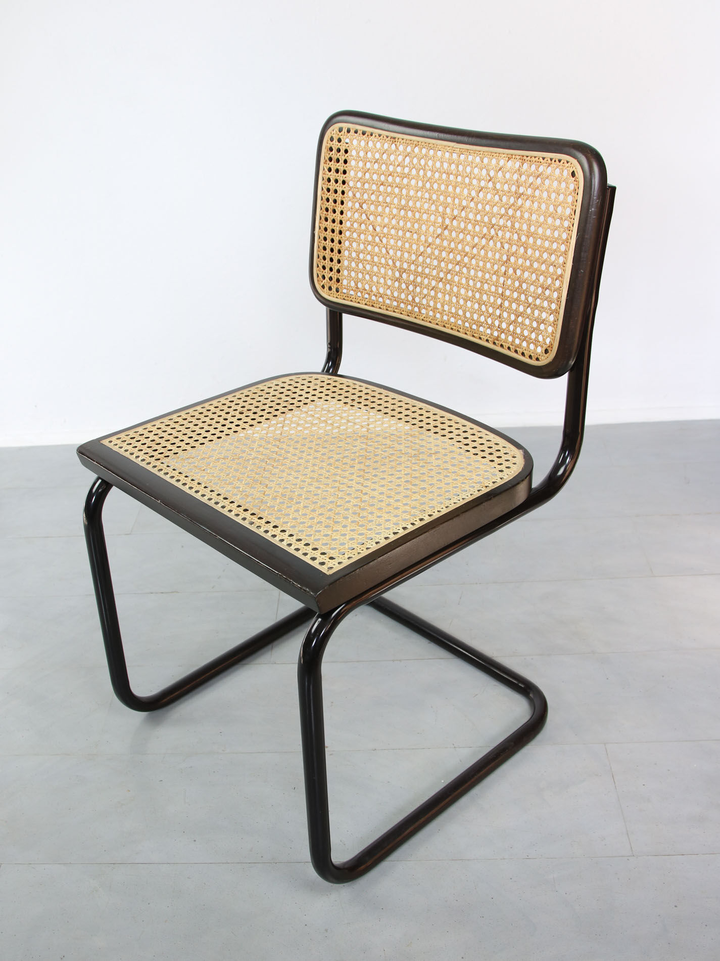 Pair of S32 Cantilever Chair by Marcel Breuer, Dark Edition, 1980s