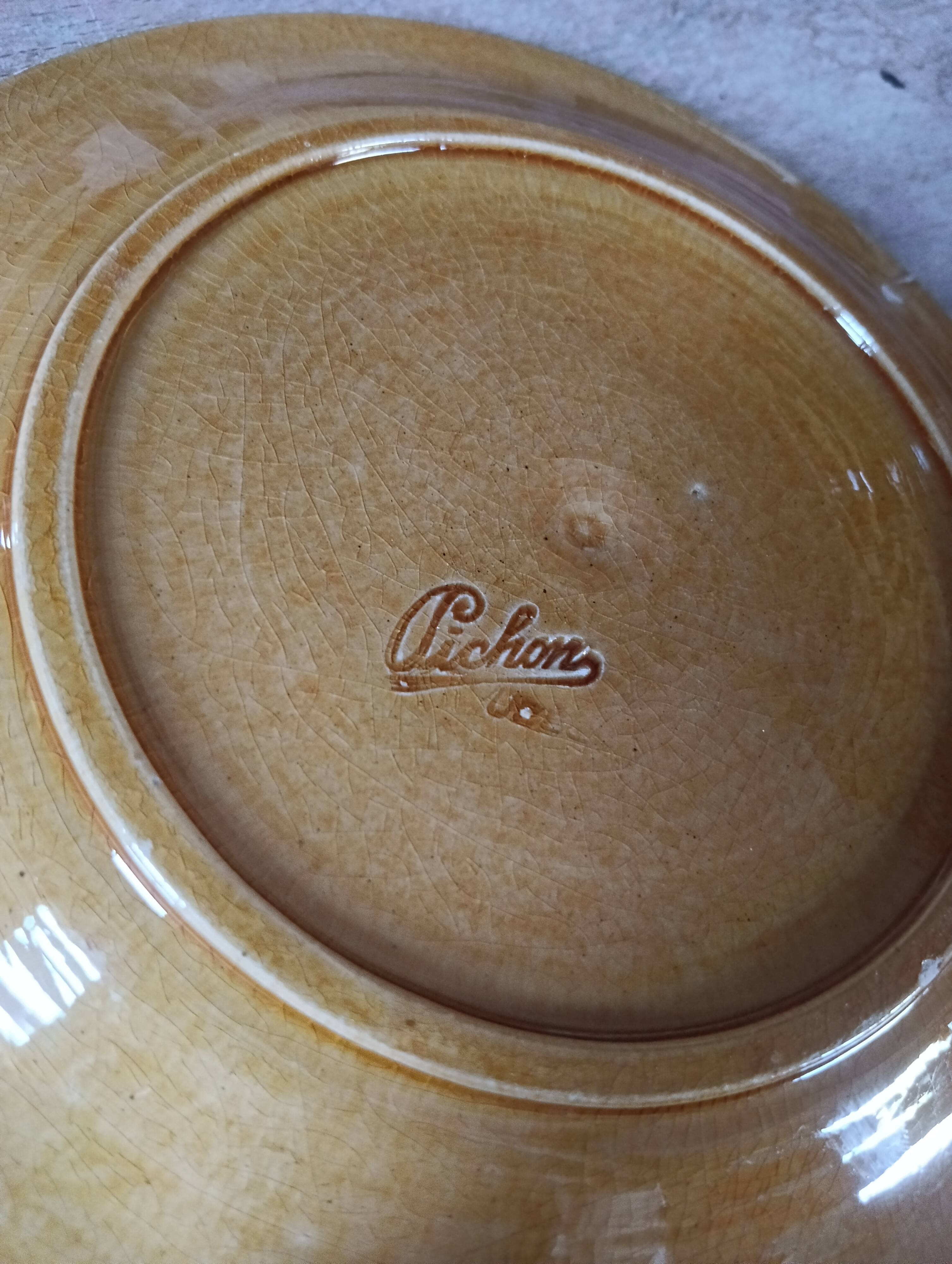 Maison Pichon Uzès rare set of 12 dessert plates