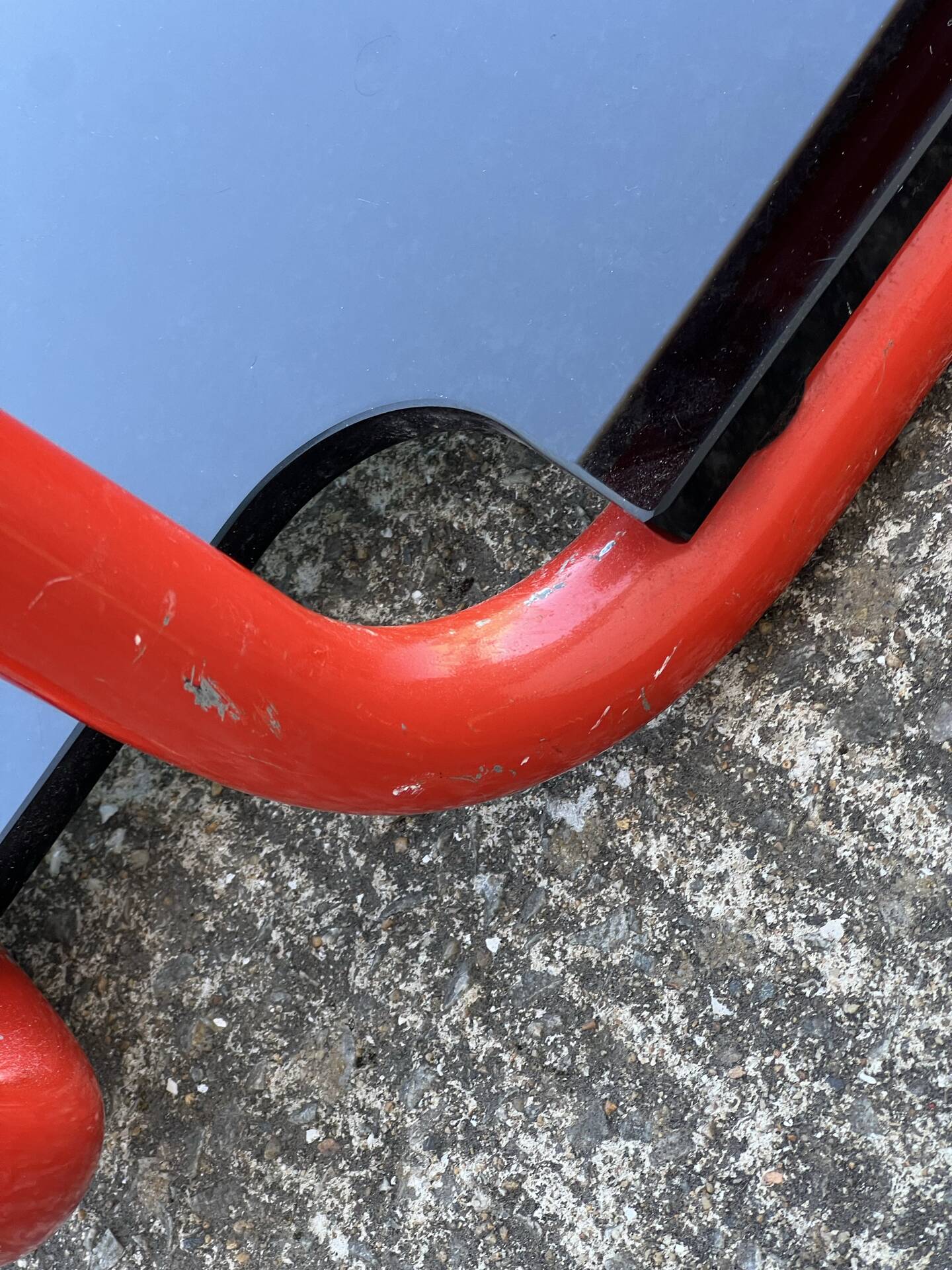 tubular and glass side table from the 1980s