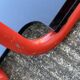 tubular and glass side table from the 1980s