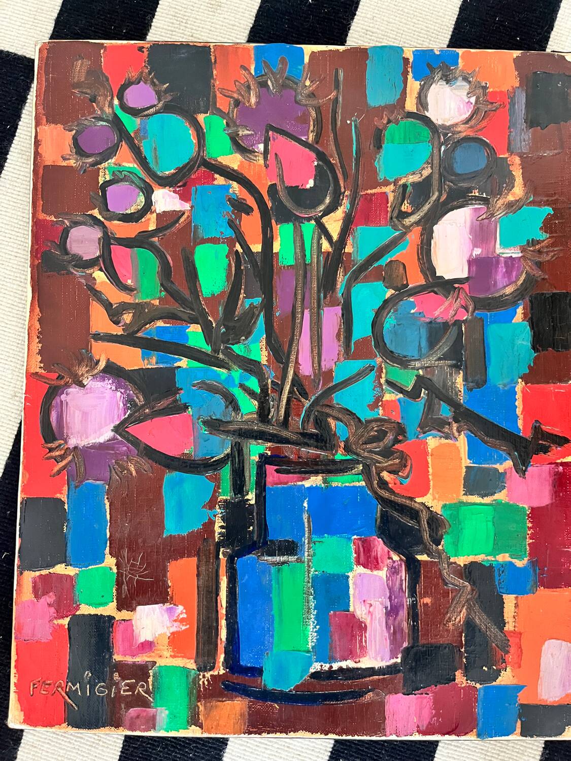 Colorful oil painting by Fermigier