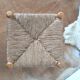 Wooden and straw stool