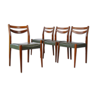 Suite of 4 Scandinavian style chairs 1970