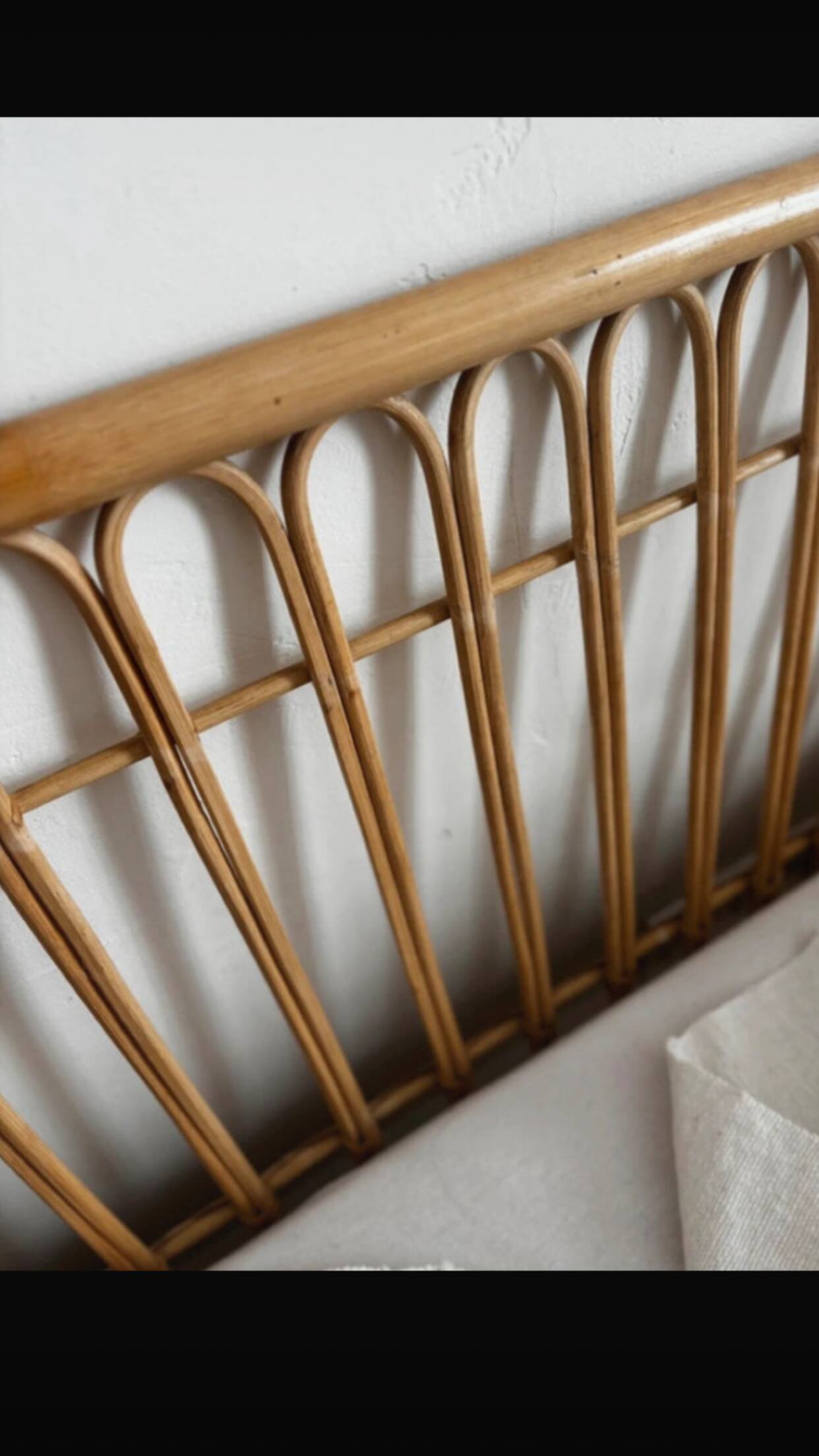 Handmade Saudaura rattan children's bed – Zara Home mattress included.