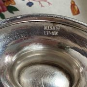 Saucière en métal argenté ancienne estampillée Birks
