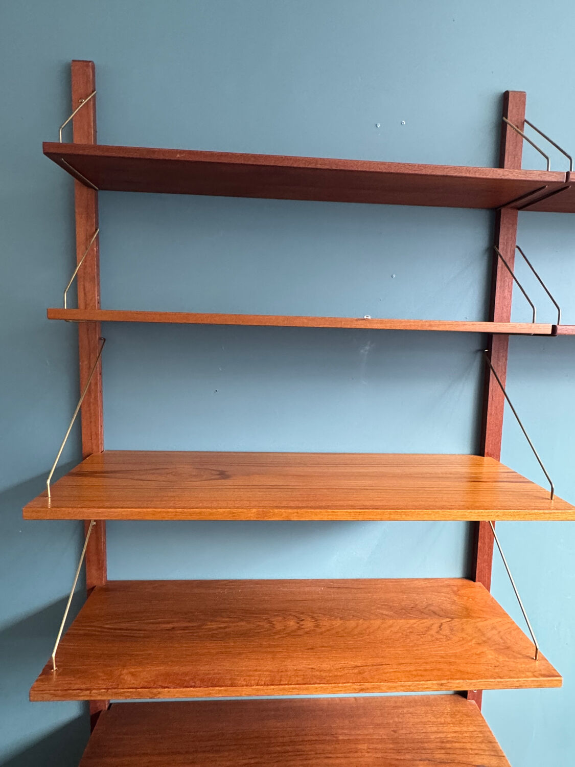 Unité murale modulaire en teck vintage scandinave “Veggen De Luxe”, Norvège