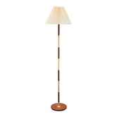 Lampadaire scandinave teck et laiton