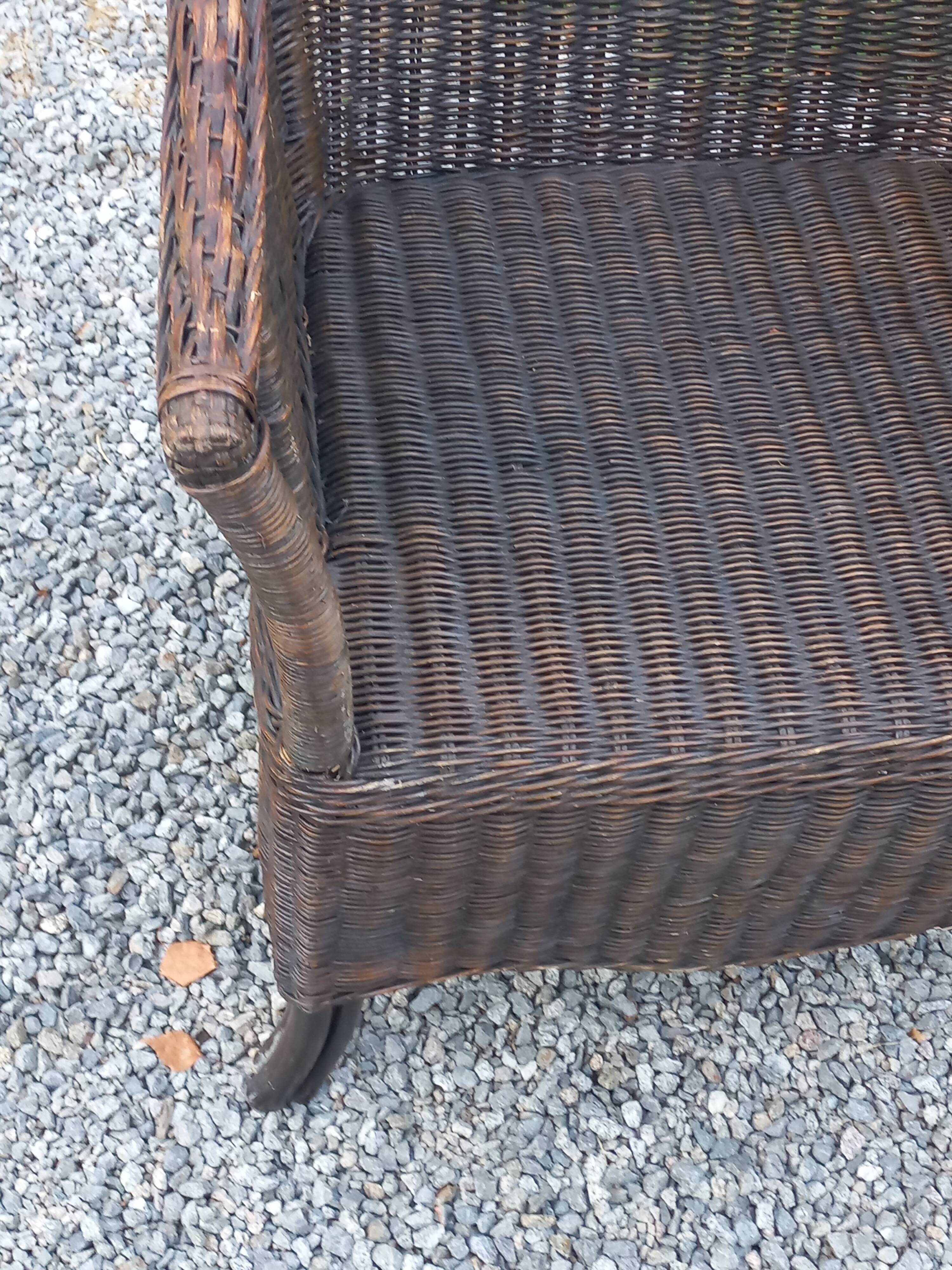 Set de 3 fauteuils en rotin des années 70