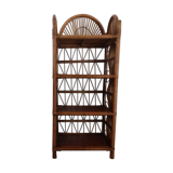 Vintage library in rattan peacock